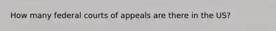 How many federal courts of appeals are there in the US?