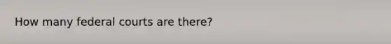 How many <a href='https://www.questionai.com/knowledge/kzzdxYQ4u6-federal-courts' class='anchor-knowledge'>federal courts</a> are there?