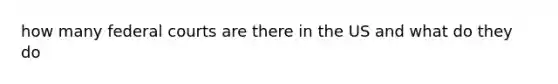 how many federal courts are there in the US and what do they do