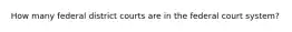 How many federal district courts are in the federal court system?