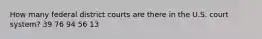 How many federal district courts are there in the U.S. court system? 39 76 94 56 13