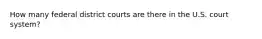 How many federal district courts are there in the U.S. court system?