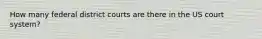 How many federal district courts are there in the US court system?