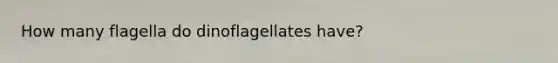 How many flagella do dinoflagellates have?