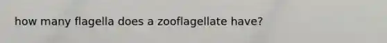 how many flagella does a zooflagellate have?