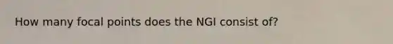 How many focal points does the NGI consist of?