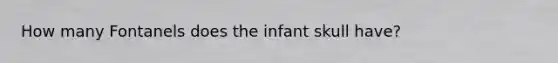 How many Fontanels does the infant skull have?