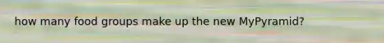 how many food groups make up the new MyPyramid?