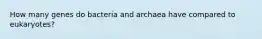 How many genes do bacteria and archaea have compared to eukaryotes?