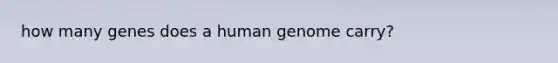 how many genes does a human genome carry?