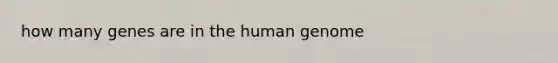 how many genes are in the human genome