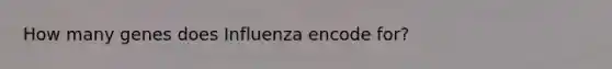 How many genes does Influenza encode for?