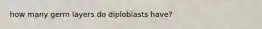 how many germ layers do diploblasts have?