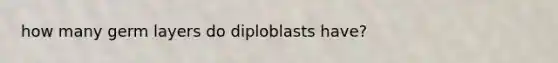 how many germ layers do diploblasts have?