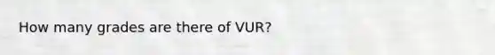 How many grades are there of VUR?