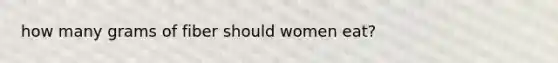 how many grams of fiber should women eat?