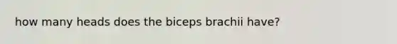 how many heads does the biceps brachii have?