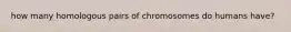 how many homologous pairs of chromosomes do humans have?