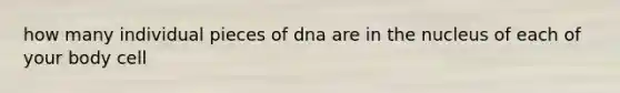 how many individual pieces of dna are in the nucleus of each of your body cell