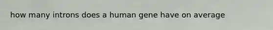 how many introns does a human gene have on average