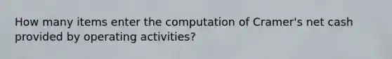 How many items enter the computation of Cramer​'s net cash provided by operating​ activities?