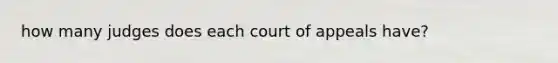 how many judges does each court of appeals have?