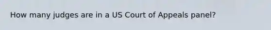 How many judges are in a US Court of Appeals panel?