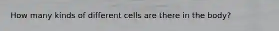 How many kinds of different cells are there in the body?