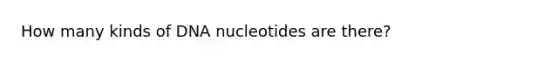 How many kinds of DNA nucleotides are there?