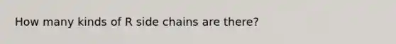 How many kinds of R side chains are there?