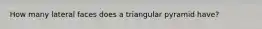 How many lateral faces does a triangular pyramid have?