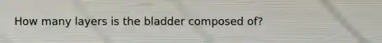 How many layers is the bladder composed of?