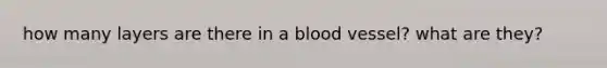 how many layers are there in a blood vessel? what are they?