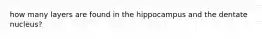 how many layers are found in the hippocampus and the dentate nucleus?