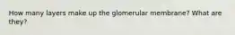 How many layers make up the glomerular membrane? What are they?