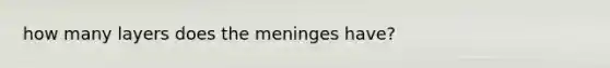 how many layers does the meninges have?