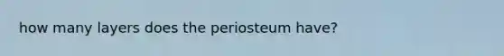 how many layers does the periosteum have?