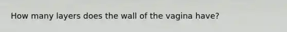 How many layers does the wall of the vagina have?