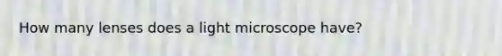 How many lenses does a light microscope have?