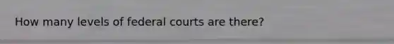 How many levels of <a href='https://www.questionai.com/knowledge/kzzdxYQ4u6-federal-courts' class='anchor-knowledge'>federal courts</a> are there?