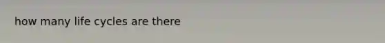 how many life cycles are there