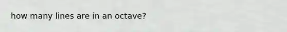 how many lines are in an octave?