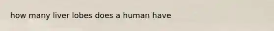 how many liver lobes does a human have