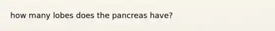 how many lobes does the pancreas have?