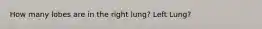 How many lobes are in the right lung? Left Lung?