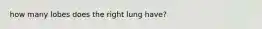 how many lobes does the right lung have?