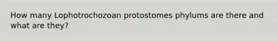 How many Lophotrochozoan protostomes phylums are there and what are they?