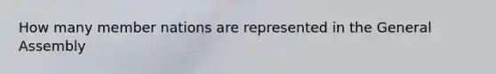 How many member nations are represented in the General Assembly