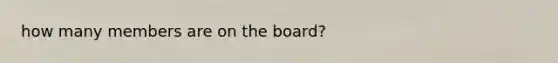 how many members are on the board?