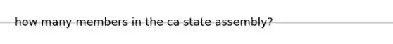 how many members in the ca state assembly?